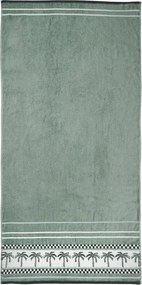 Prosop de plajă verde din bumbac 90x180 cm Palm Trees – Catherine Lansfield