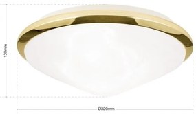 Plafoniera diametru 32cm, Rima shiny brass NU 9-310/32 MS OR