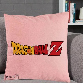 Perna Personalizata Dragon Ball Z Clasic, 40x40 cm, Roz, Husa Detasabila, Perna Inclusa, BEKZ®