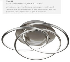 Lustra LED aplicata design modern Magic 30W 5501SS SRT