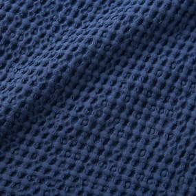Pătură albastru-închis din bumbac 150x200 cm Jaipur Chunky Waffle – Pineapple Elephant