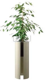 Ghiveci Terrazza, î. 75 cm, Ø32 cm transparent/gri beton - LSA international