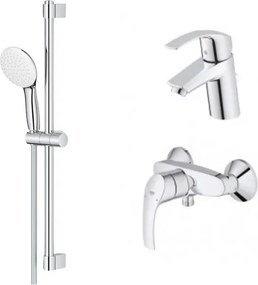 Set baterii lavoar si dus Grohe Eurosmart New M cu set de dus