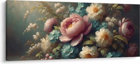 Tablou - Natură moartă cu flori - pictură (120x50 cm)