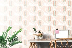 Tapet autoadeziv farmecul femeii în design abstract