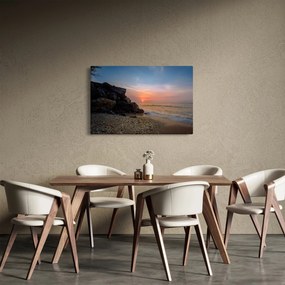 Tablou apusului de soare pe plajă (90x60 cm)