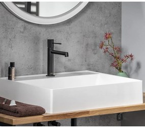 Baterie negru-mat pentru chiuvetă înaltă Solaris – Sapho