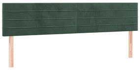 Tablii de pat, 2 buc, verde inchis, 100x5x78 88 cm, catifea 2, Verde inchis, 200 x 5 x 78 88 cm