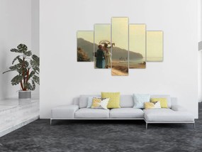 Tablou - Camille Pissarro, Two Women Chatting by the Sea, St. Thomas, reproducere (150x105 cm)