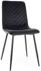 Scaun Daren velvet negru/negru Blu19
