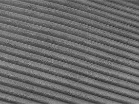 Canapea gri închis pentru dormitul zilnic/extensibilă cu tapițerie din catifea reiată 220 cm Hugo – Bobochic Paris