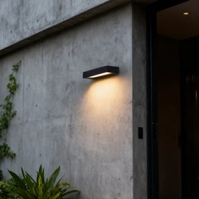 Lampa de perete moderna neagra cu LED inclus IP65 - Hannah