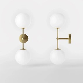 Aplica de perete din alama si sticla Musa