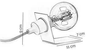 Lampă de masă ONLI WIRE 1xE27/15W/230V 10 cm gri/alb