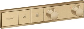 Baterie cada/dus cu termostat, Hansgrohe RainSelect, montaj incastrat, bronz periat, 15380140