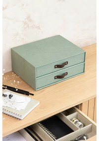 Organizator verde pentru sertar din carton Birger Canvas Paper Laminate – Bigso