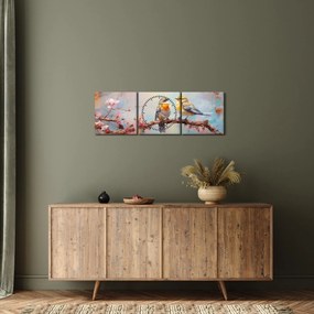 Tablou - Porumbeii (cu ceas) (90x30 cm)