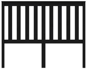 Tablie de pat, negru, 146x6x101 cm, lemn masiv de pin Negru, 146 x 6 x 101 cm, 1