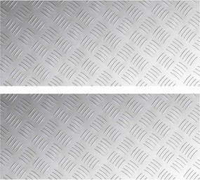 vidaXL Trepte Dreptunghiular 2 pcs Argintiu 70 x 30 cm Aluminiu