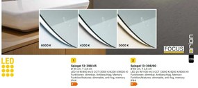 Oglinda baie cu iluminat LED dimabil IP44 FOCUS D-45cm
