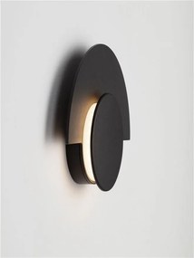 Aplica perete exterior lumina indirecta IP54 LED 2700K Gloo negru