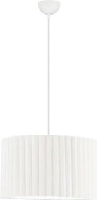 Lustra suspendata cu abajur din in alb Nos