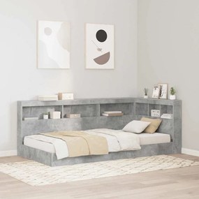 vidaXL Tăblie de depozitare cu raft Gri beton 75 cm Lemn compozit