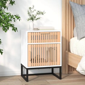 352091 vidaXL Noptieră, alb, 40x35x55,5 cm, lemn prelucrat