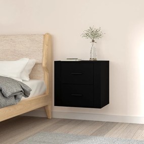 vidaXL Noptiere de perete, negru, 50x36x47 cm