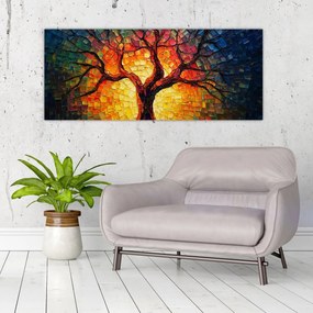 Tablou - Arborele vieții în mozaic (120x50 cm)
