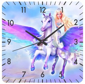 Ceas de perete Barbie si Unicorn