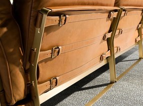 Canapea 2 locuri LUX design italian Cowhide camel