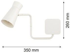 Aplica cu brat si spot directionabil LORD 8879 alb crem