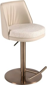 Scaun de bar pivotant cu inaltime reglabila Stool crem