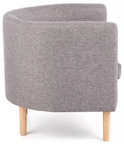 Fotoliu Clubby stofa gri/natur H64 cm