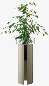 Ghiveci Terrazza, î. 75 cm, Ø32 cm transparent/gri beton - LSA international