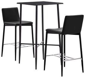 Set mobilier de bar, 3 piese, maro, piele ecologica Maro, 3