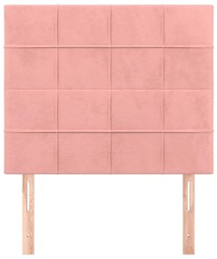 Tablii de pat, 2 buc, roz, 80x5x78 88 cm, catifea 2, Roz, 80 x 5 x 118 128 cm