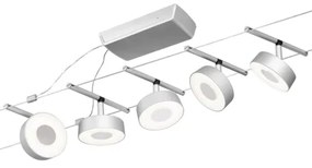 Paulmann 94475 - Set 5 x LED/5W, sistem complet cu cablu CIRCLE 230V, crom mat