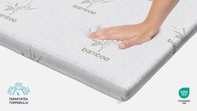 Topper saltea Sleepy, Bamboo Deluxe, 90x190x5, Moale-medie