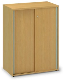 Dulap mediu cu uși glisante ProOffice 80 x 45 x 106,3 cm, fag