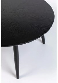 Masă de dining rotundă cu blat cu aspect de lemn de stejar ø 100 cm Fabio – White Label