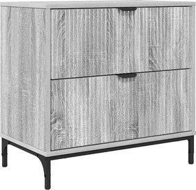 vidaXL Noptieră cu sertar sonoma gri 63.5 x 36 x 61 cm Lemn compozit