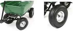 ShopJK CĂRUCIOR DE GRĂDINĂ BASCULABIL 350KG 75L - WO01