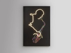 Tablou de perete decorativ cu iluminat Saxofon