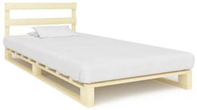 Cadru de pat din paleti, 90 x 200 cm, lemn masiv de pin culoarea lemnului, 90 x 200 cm