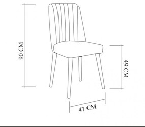 Set masa si scaune (6 piese) Costa 1053 - 2 B