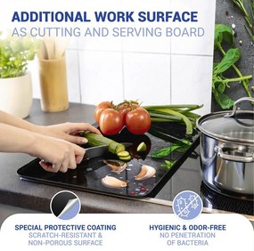 Set 2 protecții din sticlă pentru aragaz Wenko Universal Herbs