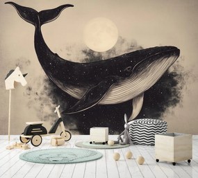 Fototapet - Balena cu luna plină (147x102 cm)