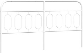 vidaXL Tăblie de pat de schimb metalică, alb, 160 cm